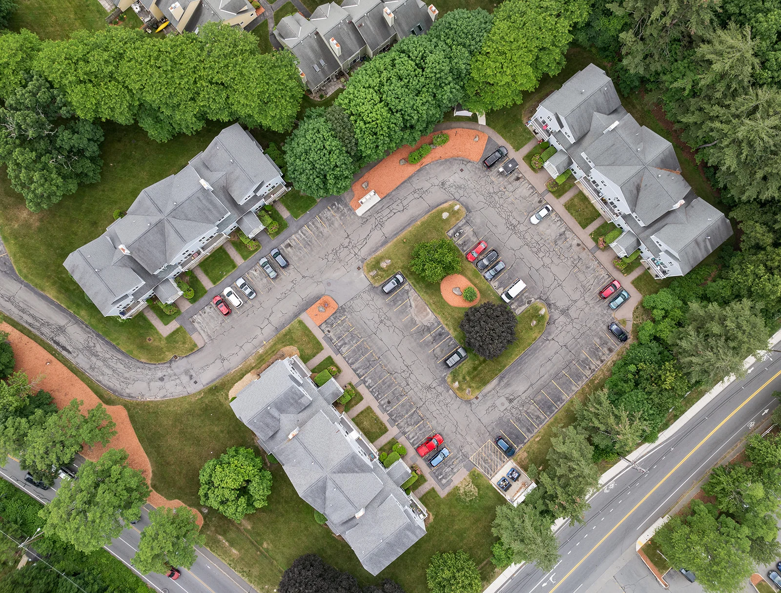 South Bend apartments housing units aerial view